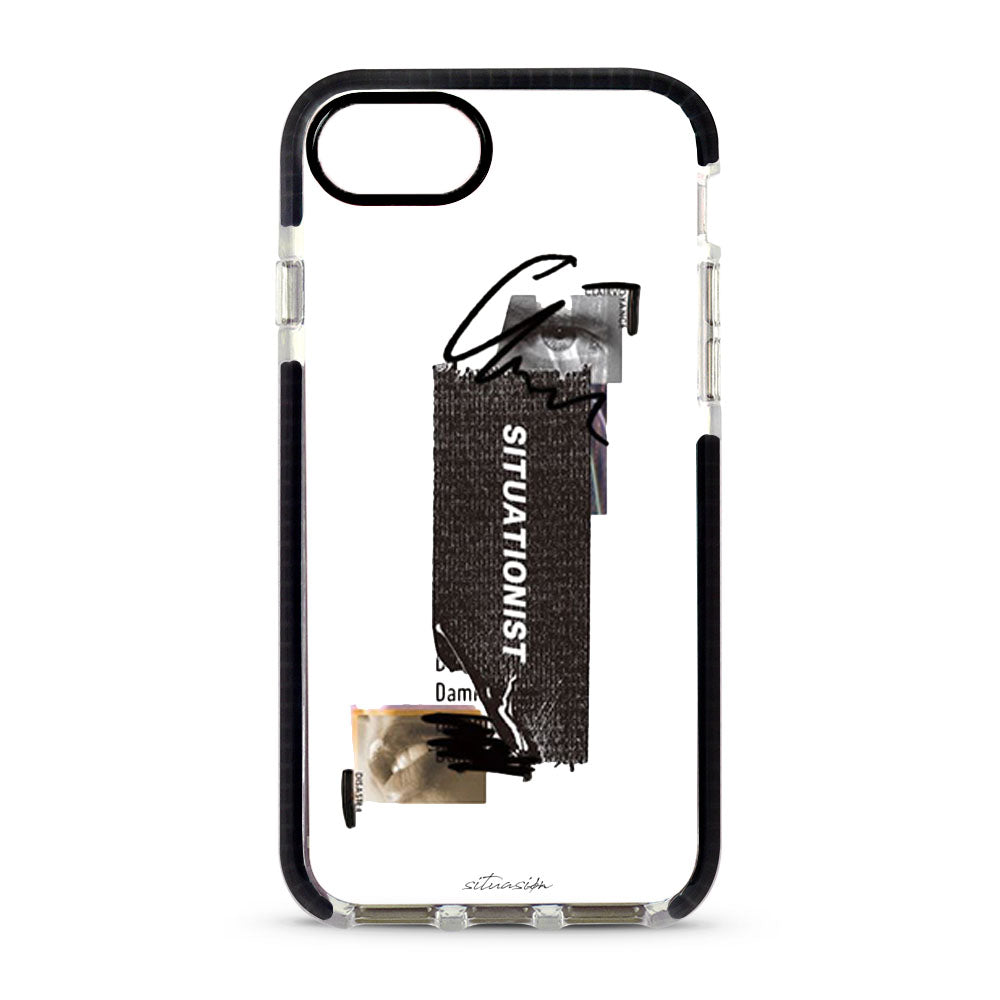 SITUASION Clear iPhoneSE/8/7 case[Black]